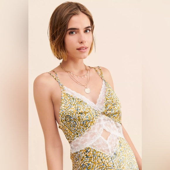 Anthropologie Paisley Slip Dress size M - Picture 3 of 10